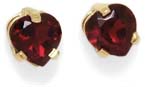 Ladies' Earrings in Yellow 18-karat Gold with Garnet - Click for more information