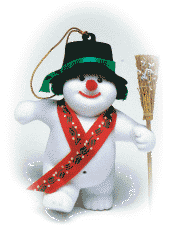 A Very Special Musical Snowman (Jerry Jingle) - Motion detector christmas tree ornament that plays Jingle Bells, Hark the Herald Angels Sing, Deck The Halls, Silent Night, Twelve Days of Christmas, and We Wish You a Merry Christmas. 