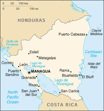 Map of Nicaragua